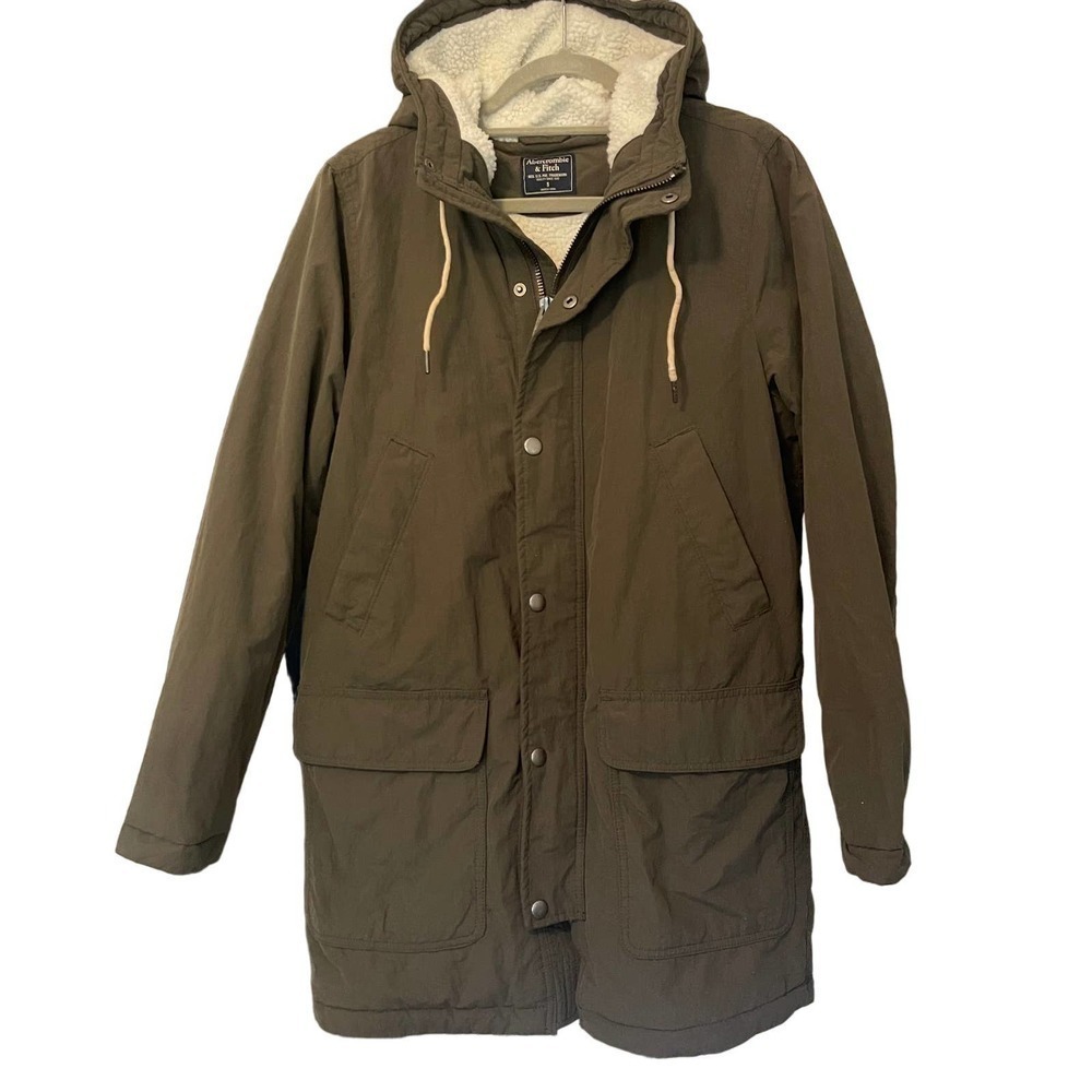 Abercrombie & Fit Sherpa Lined Unisex Winter Coat Size Small